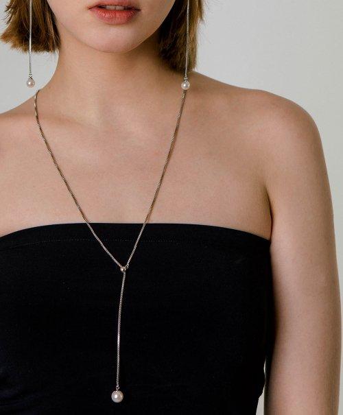 릴 드롭 네크리스 실버