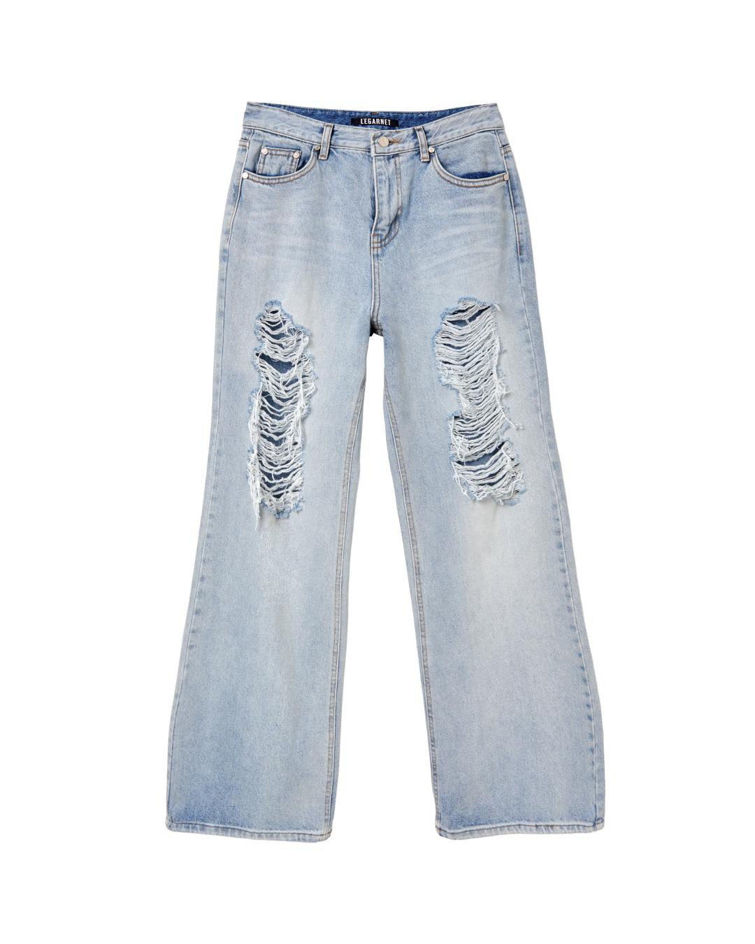 NO.05 DESTROYED FLARE DENIM