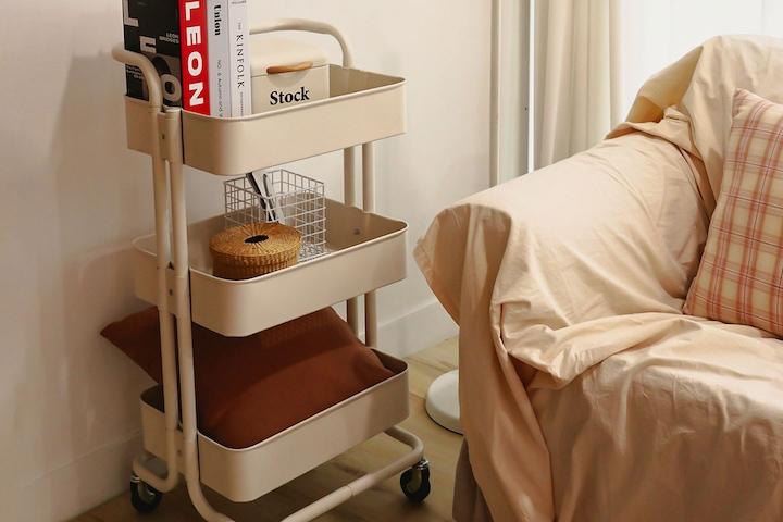 KINSLEY 핸들 3단 트롤리 카트 3color