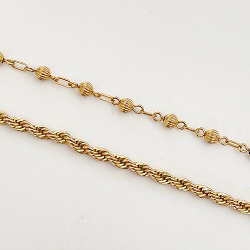 골드톤 메탈 브레이슬릿 2종-옵션 택일