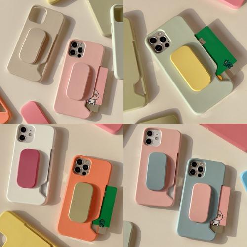 칼리 카드 수납 하드 심플 베이직 핸드폰 파스텔 무광 커플 휴대폰 아이폰케이스 7 8 SE2 플러스 X XR XS Max 11 12 13 14 미니 프로 맥스