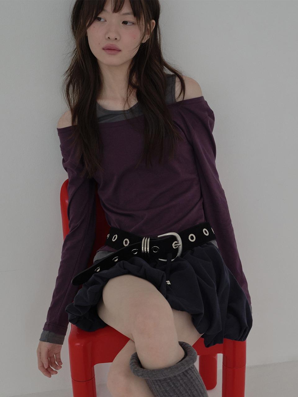 WIDE EYELET BELT (BLACK)