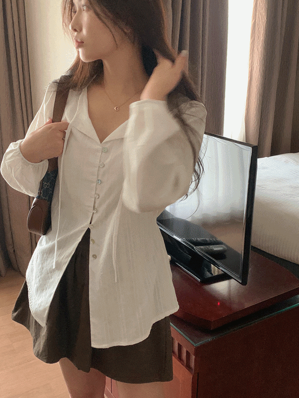 무드인슬로우 [봄 개강룩/하객룩] 포르테 블라우스