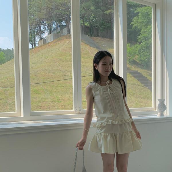• [바지안감] Page bubbly skirt (set)*주문폭주