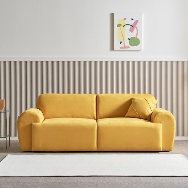 퍼핀 3인용 알칸타라 패브릭 모듈 소파