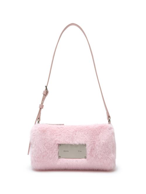 SOFT FUR MINI SHOULDER BAG IN PINK