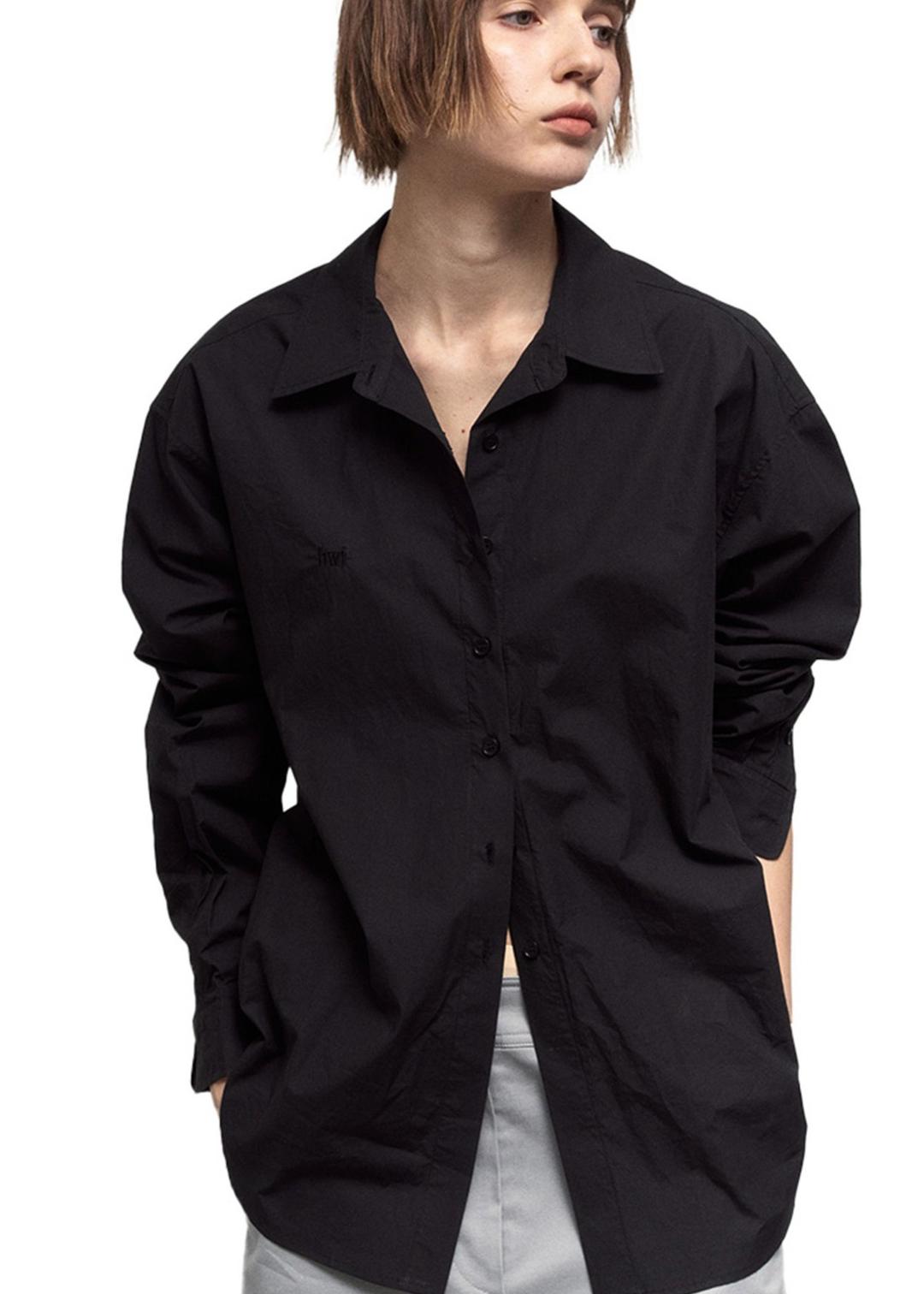 [ 5차 프리오더 ] [ 5월 넷째주 예약배송 ] HWI LOGO SHIRT [BLACK]