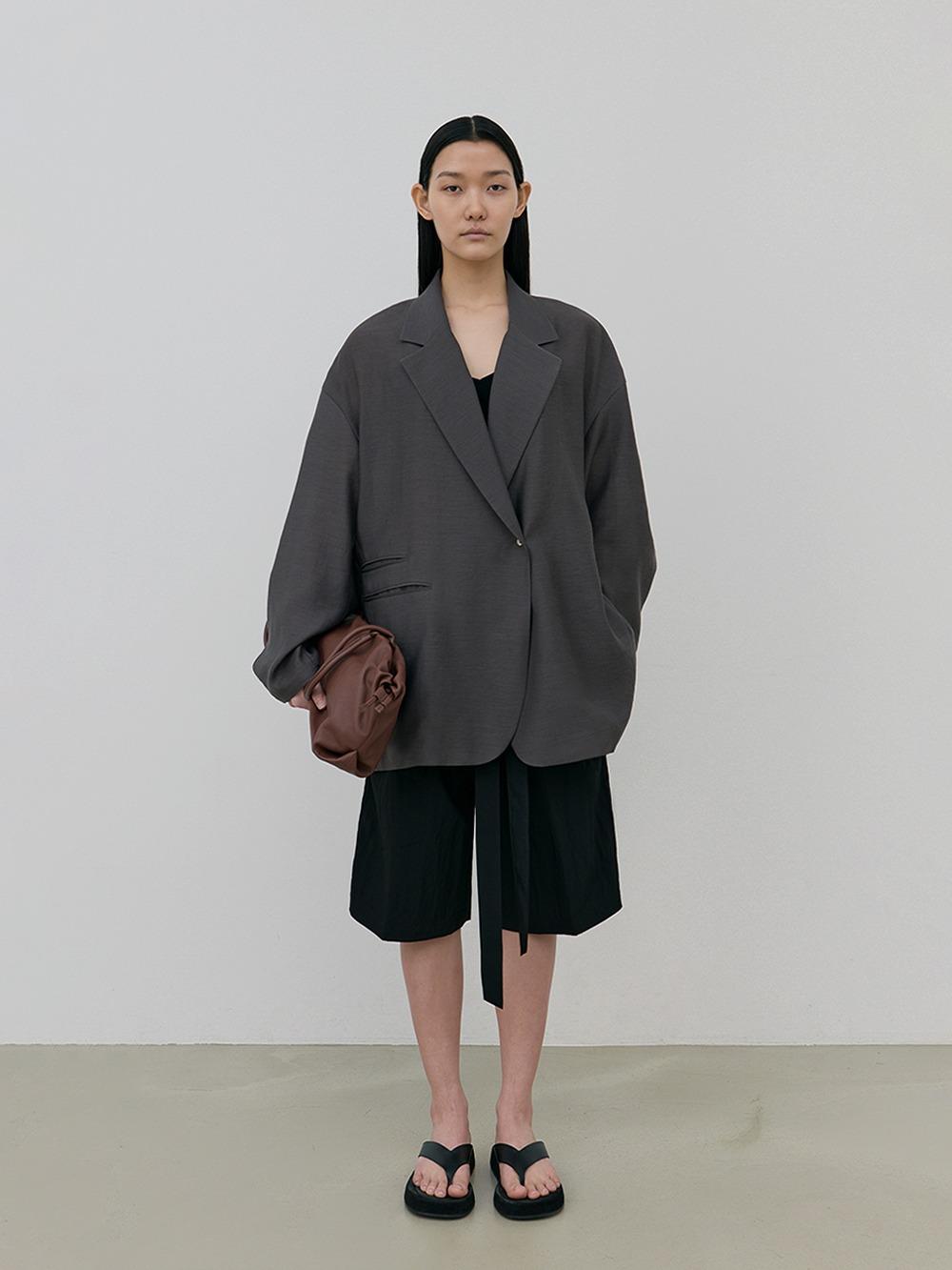 Twist Over Tie Jacket (ash brown)