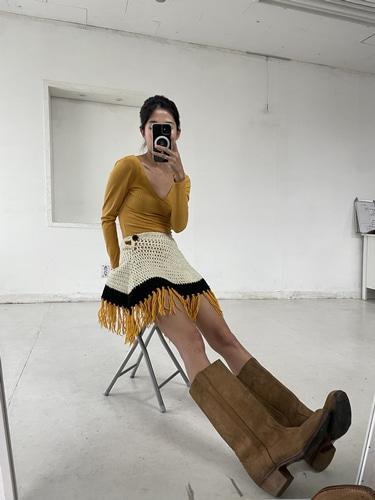 Camel suede rider boots