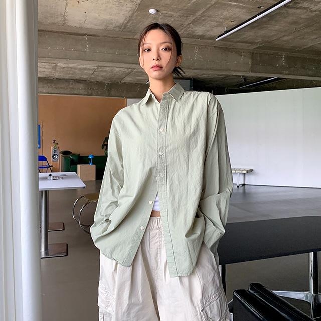 리스훅 [당일배송/md pick!]크렉 피그먼트 오버핏 셔츠 - 3color