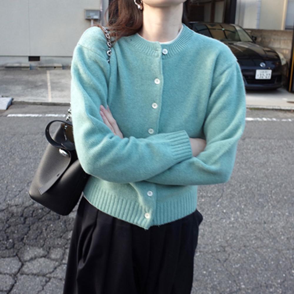 Super merino Cardigan_Greyish Mint_25-26Autumn/winter_-5% OFF (바로배송)