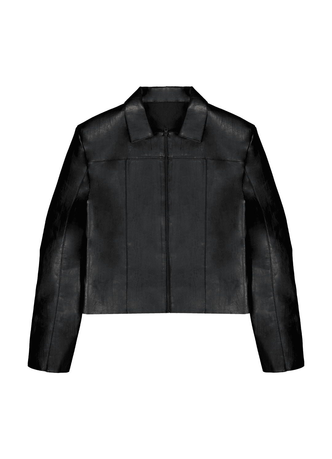 VERTICAL CRACK LEATHER JACKET