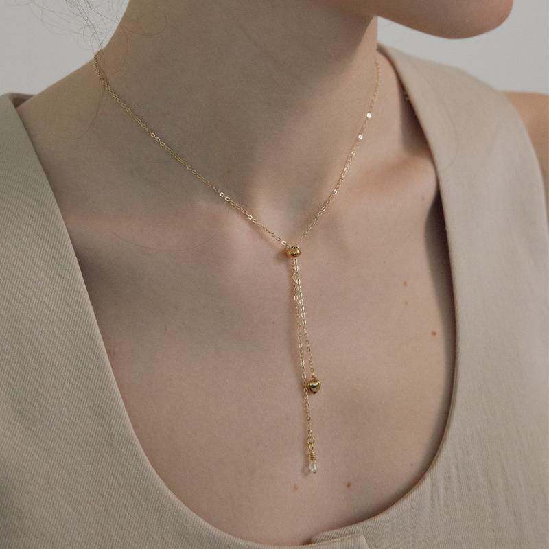 Love and bright surgical chain necklace