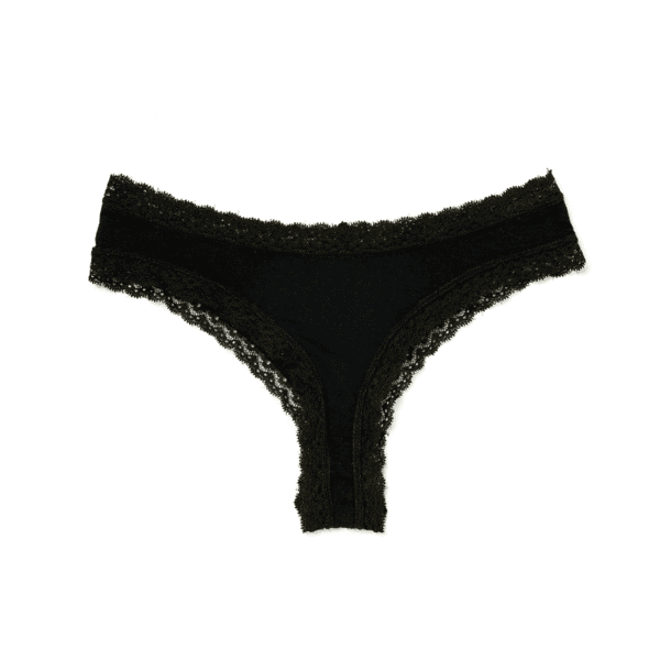 Minimal Lace Cheeky Panty(Black)