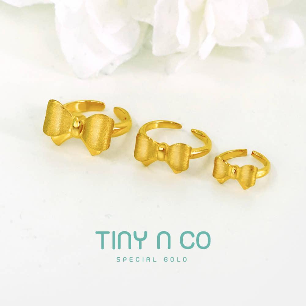 타이니앤코 순금 24K 리본 돌반지 아기 조카 첫돌 백일반지 3.75g 리본반지
