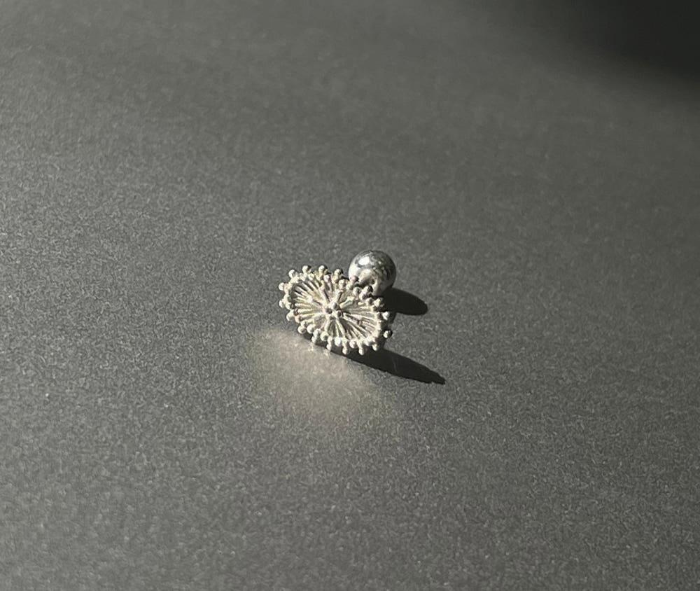 nudea - 누데아 무드 빈티지 피어싱 원포인트 미니 실버 피어싱 silver925