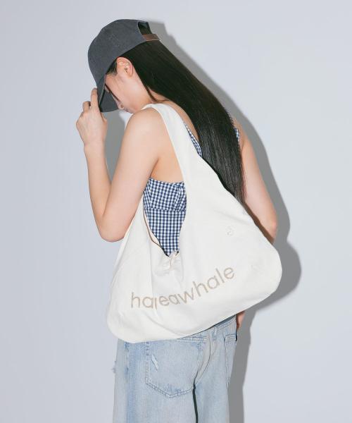 cotton baguette eco bag (WH)