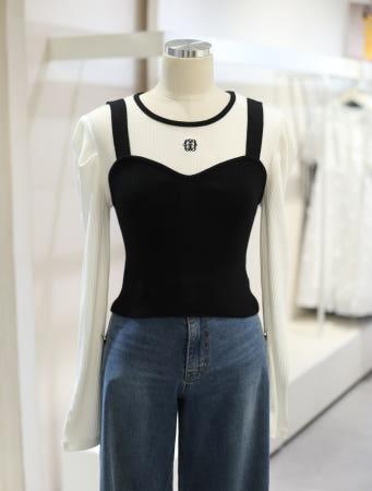 이런 상품 어때요? [JJ지고트] 하트넥 뷔스티에 크롭 풀오버 니트 GN8A1PO_R2