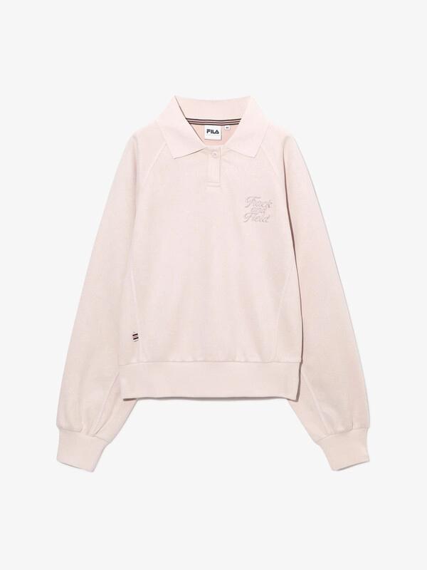 FILA 스웨이드 반집업 맨투맨