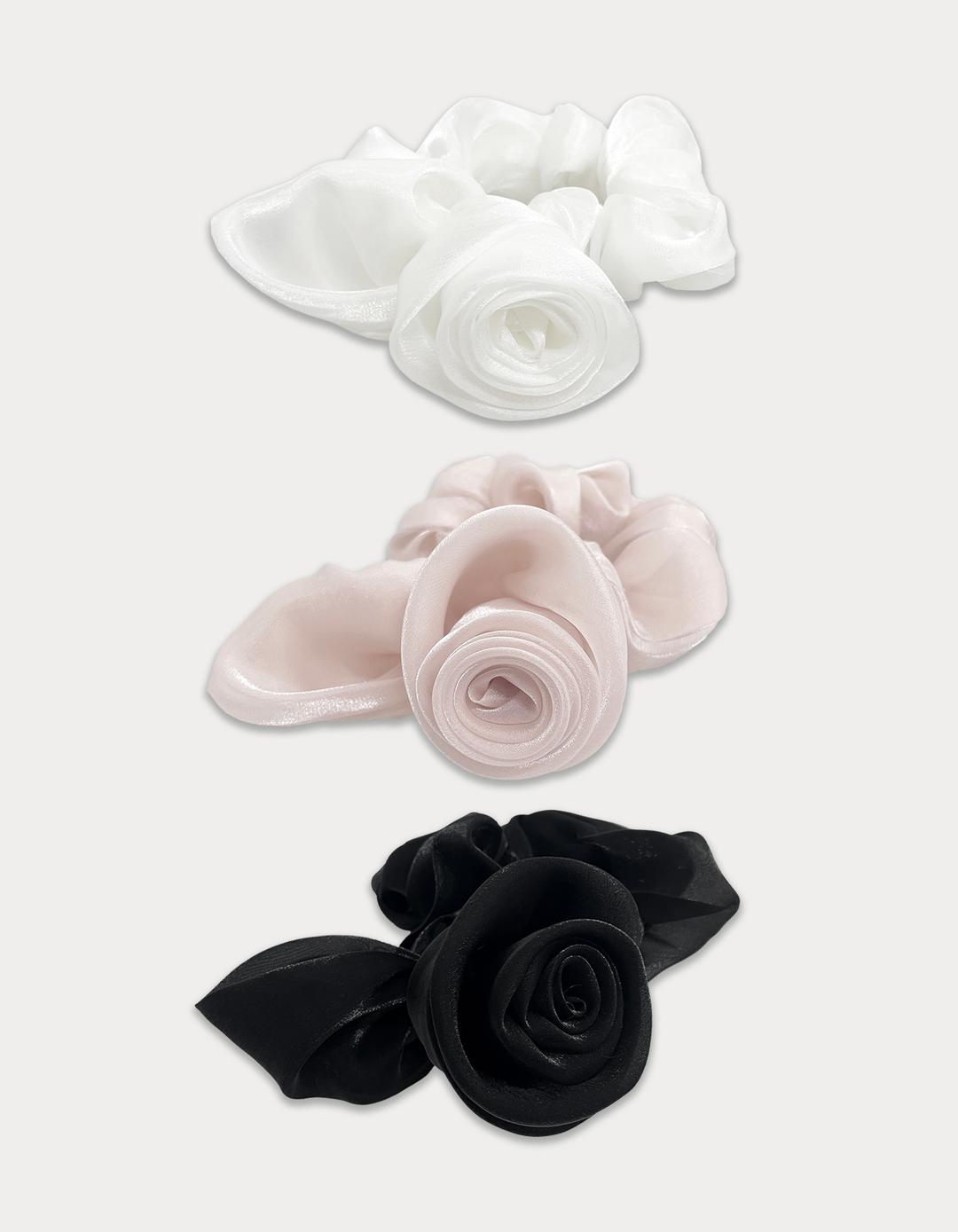 [Release 15% 3.4 출고] Rose satin scrunchie