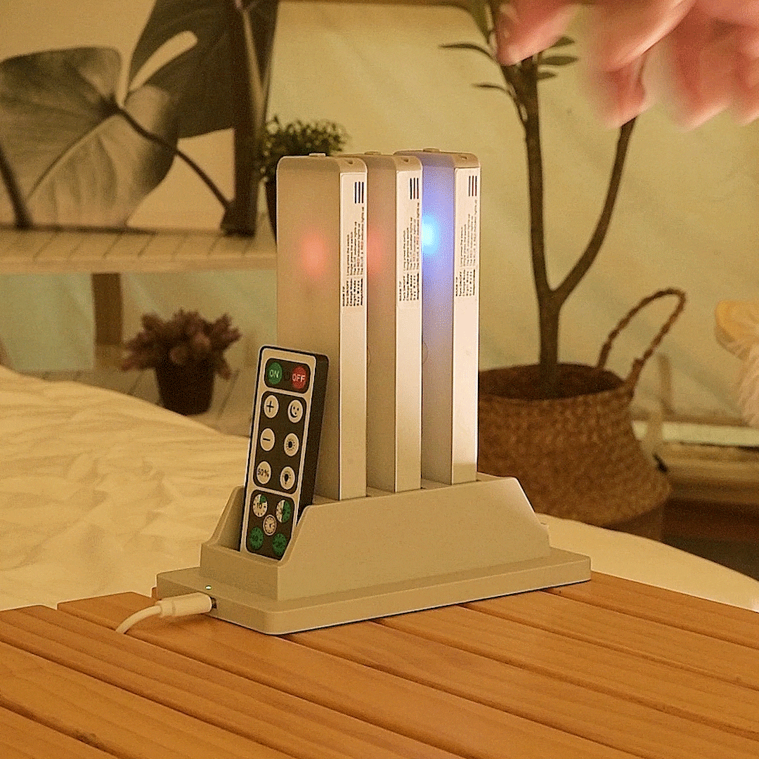 충전식 무선 센서등 3개+도킹 충전기 세트 P300 무드등 조명