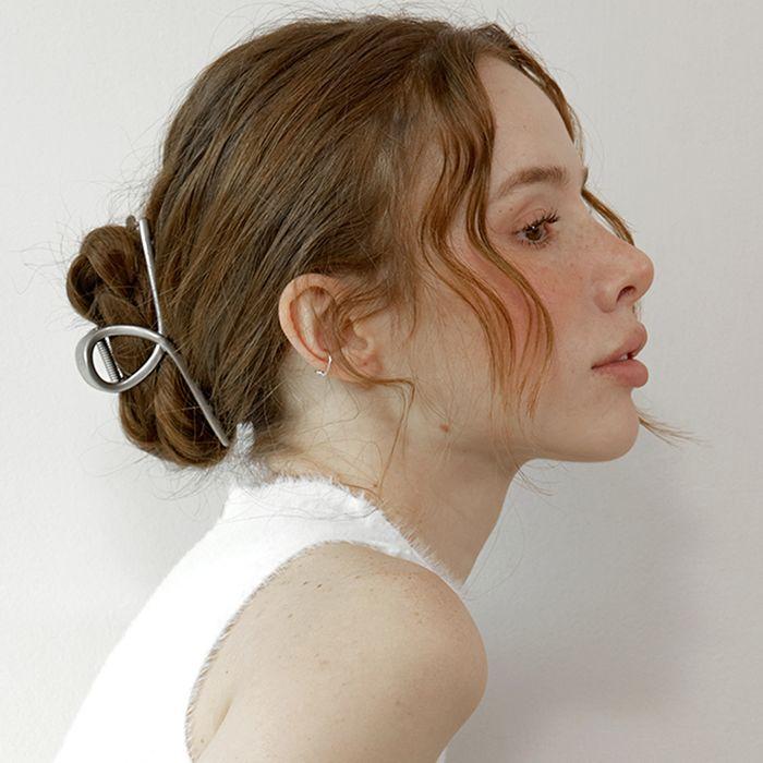 [선물포장]Simple twist hair claw clip_Modern grey