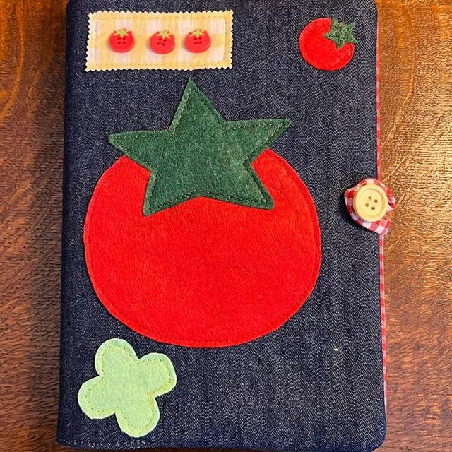 탱글 토마토 데님 자수 다이어리 북커버