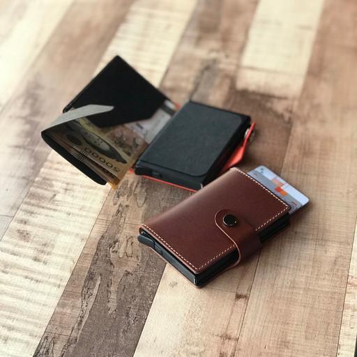 [지폐수납형]원터치 슬라이드 카드지갑