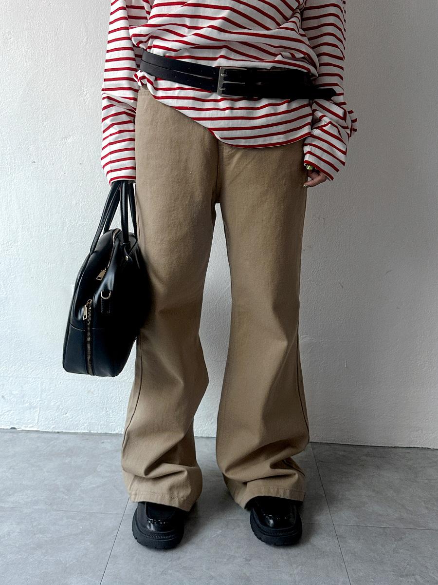 와이드부츠컷코튼팬츠-PT