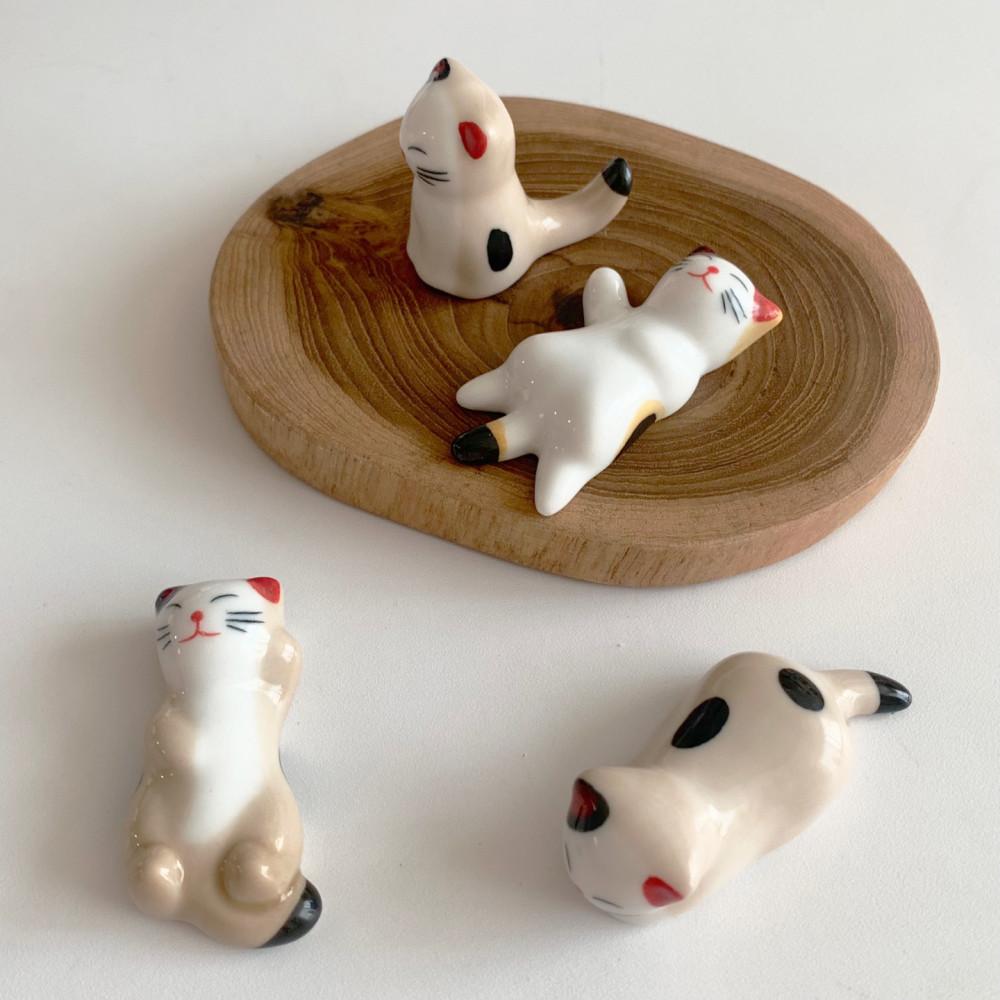 야옹이 수저받침 4종