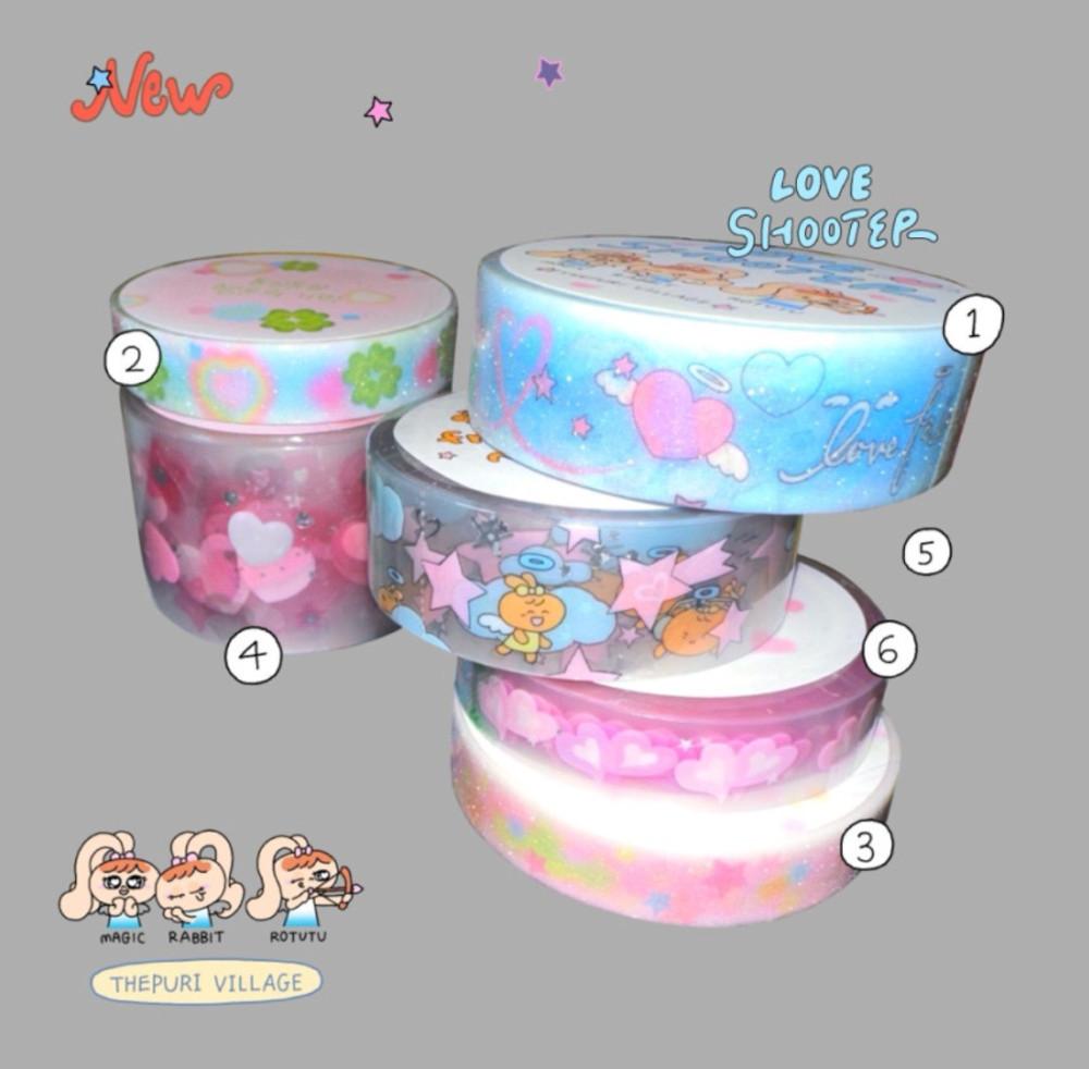 [THEPURI VILLAGE⋆더푸리 빌리지] hologram glitter masking tape ver.9 (6types)