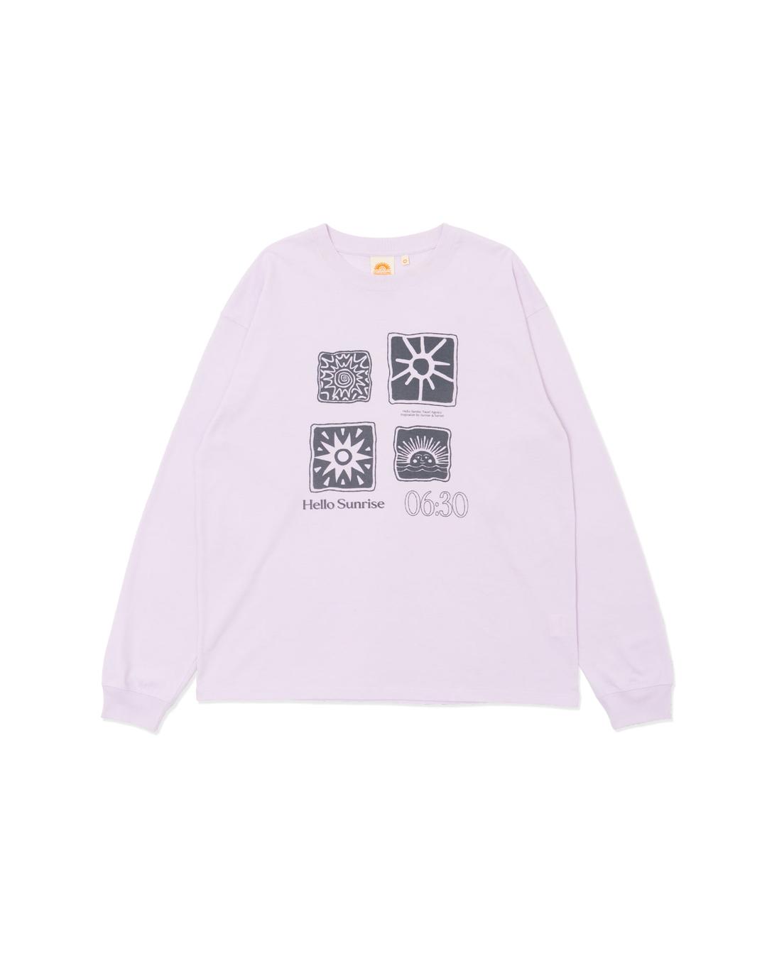 Sun Stamp L/S Tee_Light Purple