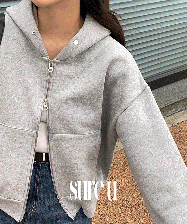 [Lè made]  르웨어 투웨이 기모 후드집업 (melange)