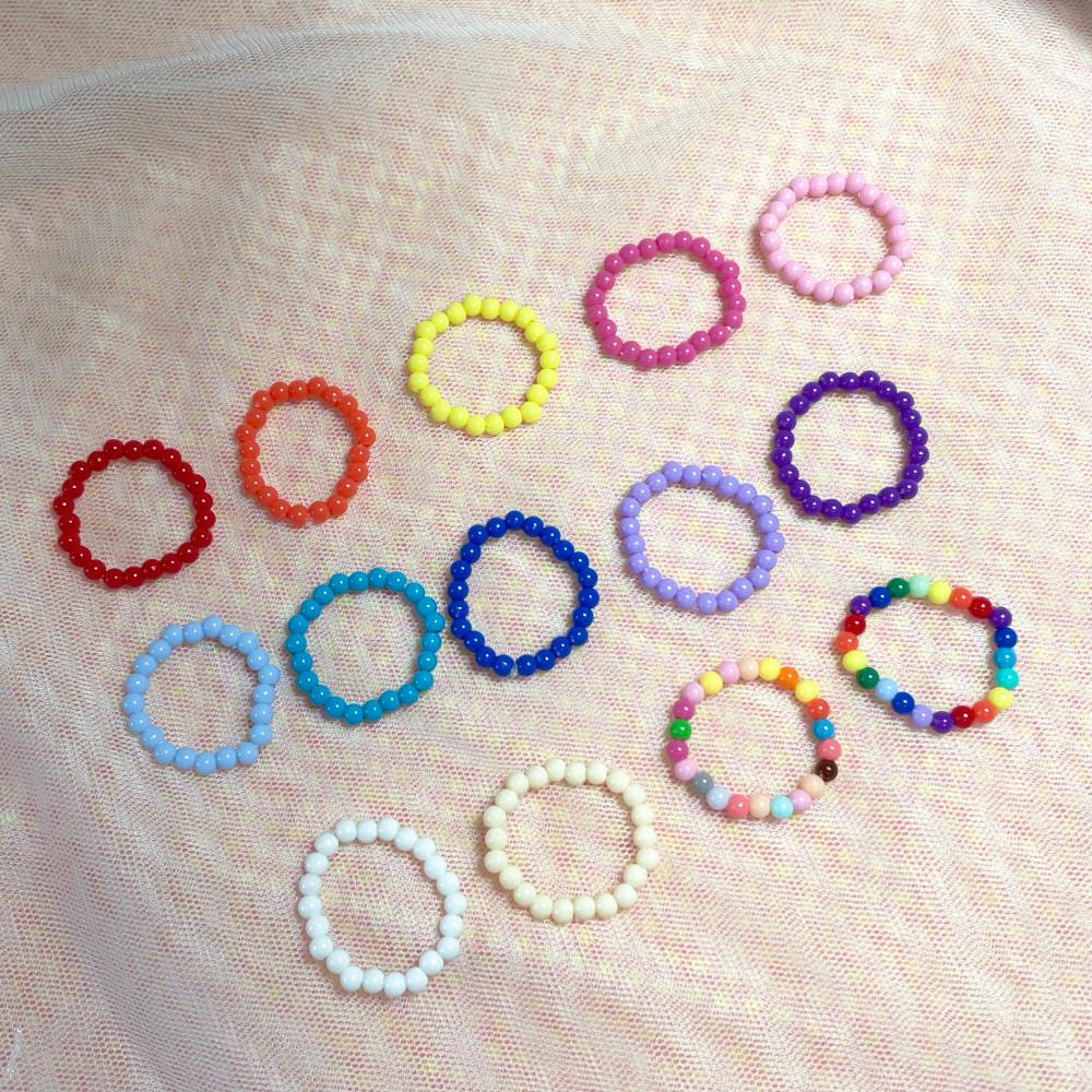 컬러구슬반지 1+1 open event 14colors  [렛채스튜디오]