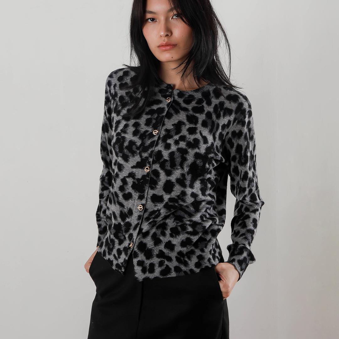 르보엠 페밀 호피 가디건
