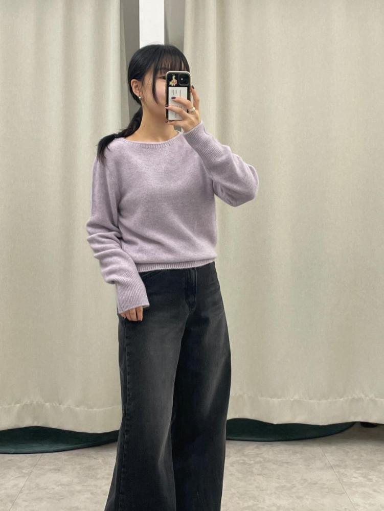 라쿤 보트넥 니트 (4color)