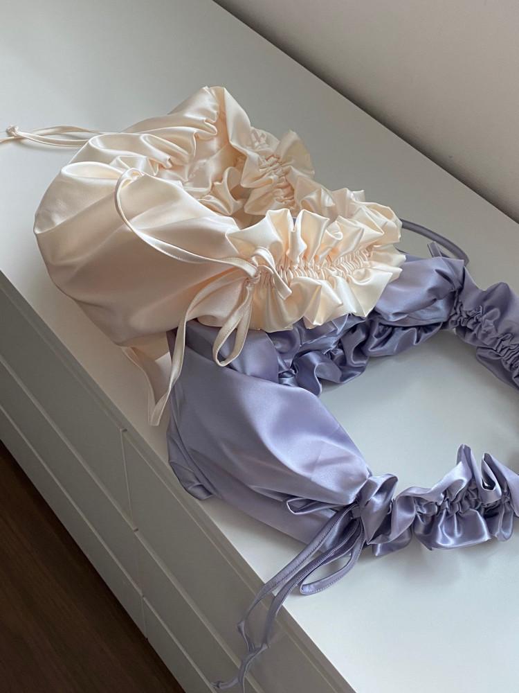 [에스페셜] 3way 샤틴백 4color / 샤틴 스트링 셔링 미니 숄더백 쓰리웨이백 스트링백 새틴백 실키백 크로스백 숄더백