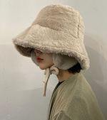 [쿠폰/당일출고] 무스탕 퍼 귀도리 스트랩 벙거지 버킷햇 3color