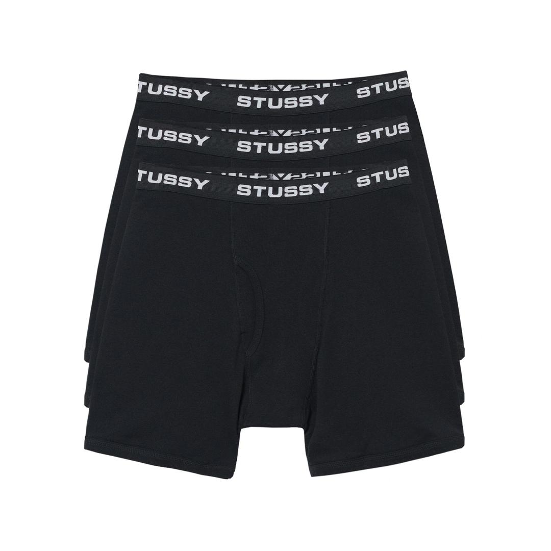 STUSSY BOXER BRIEFS - Black / S