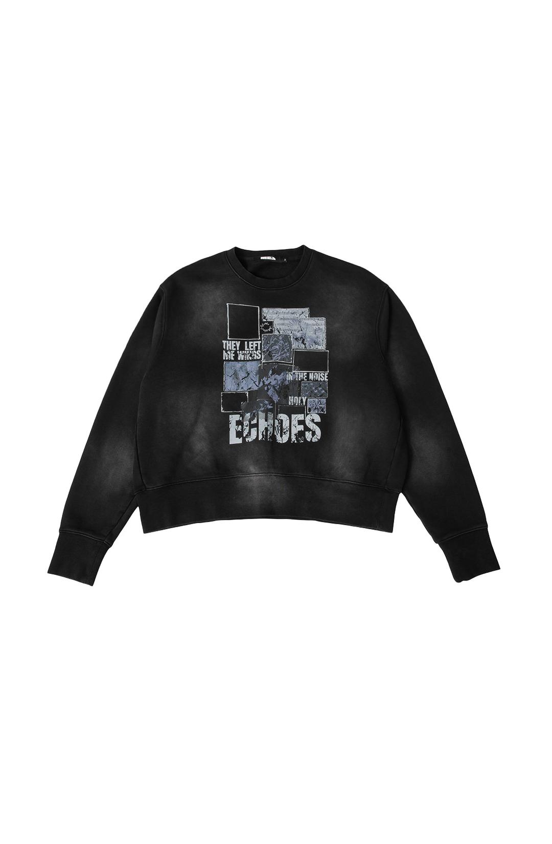 VINTAGE ANIMAL PATCH SWEATSHIRT [BLACK]