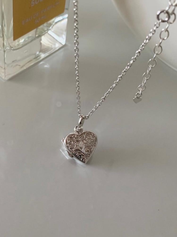 [COTT] 실버925 빈티지 하트 로켓펜던트 목걸이 (3size)
