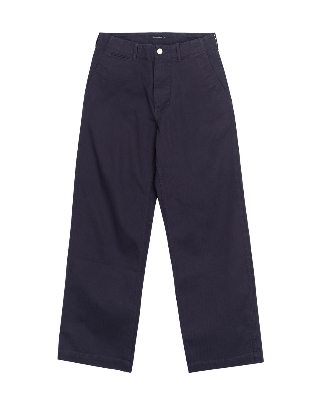 [HAUSBACKEN] HAUS HBT WIDE PANTS (PURPLE NAVY)