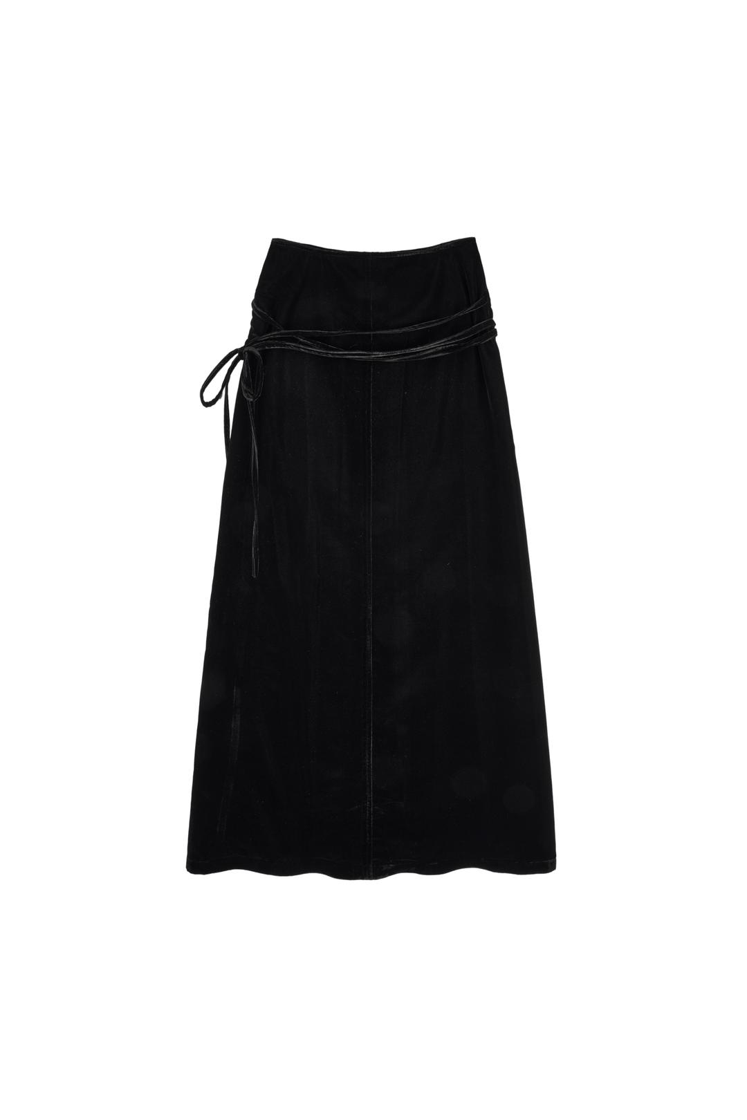 [예약배송 12/13] VELVET MAXI SKIRTS (BLACK)