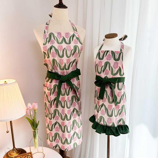 🌷튤립 엄마딸 예쁜 앞치마🌷커플앞치마