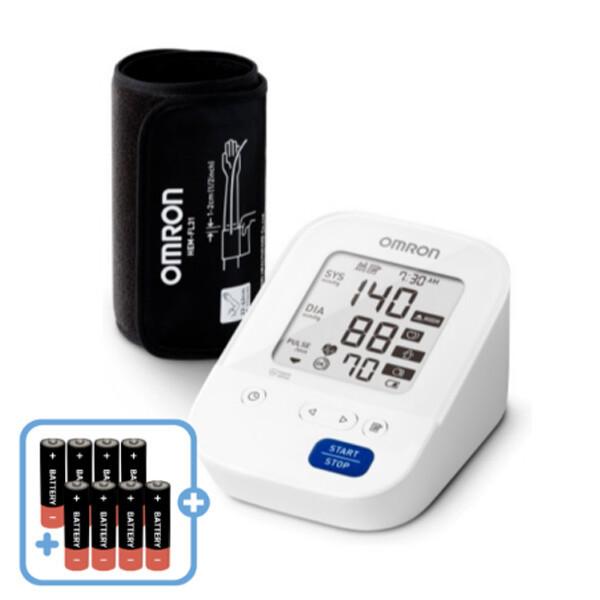 건전지 추가 오므론 HEM-7156 가정용 피트커프 자동 전자 혈압계 P