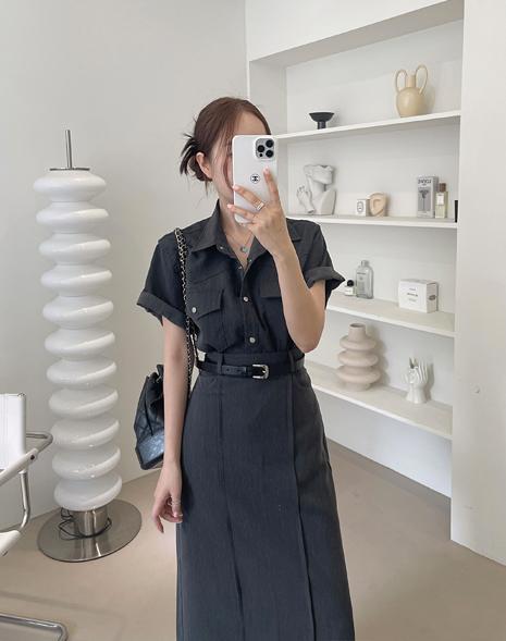 바이엘 버튼 반팔 셔츠