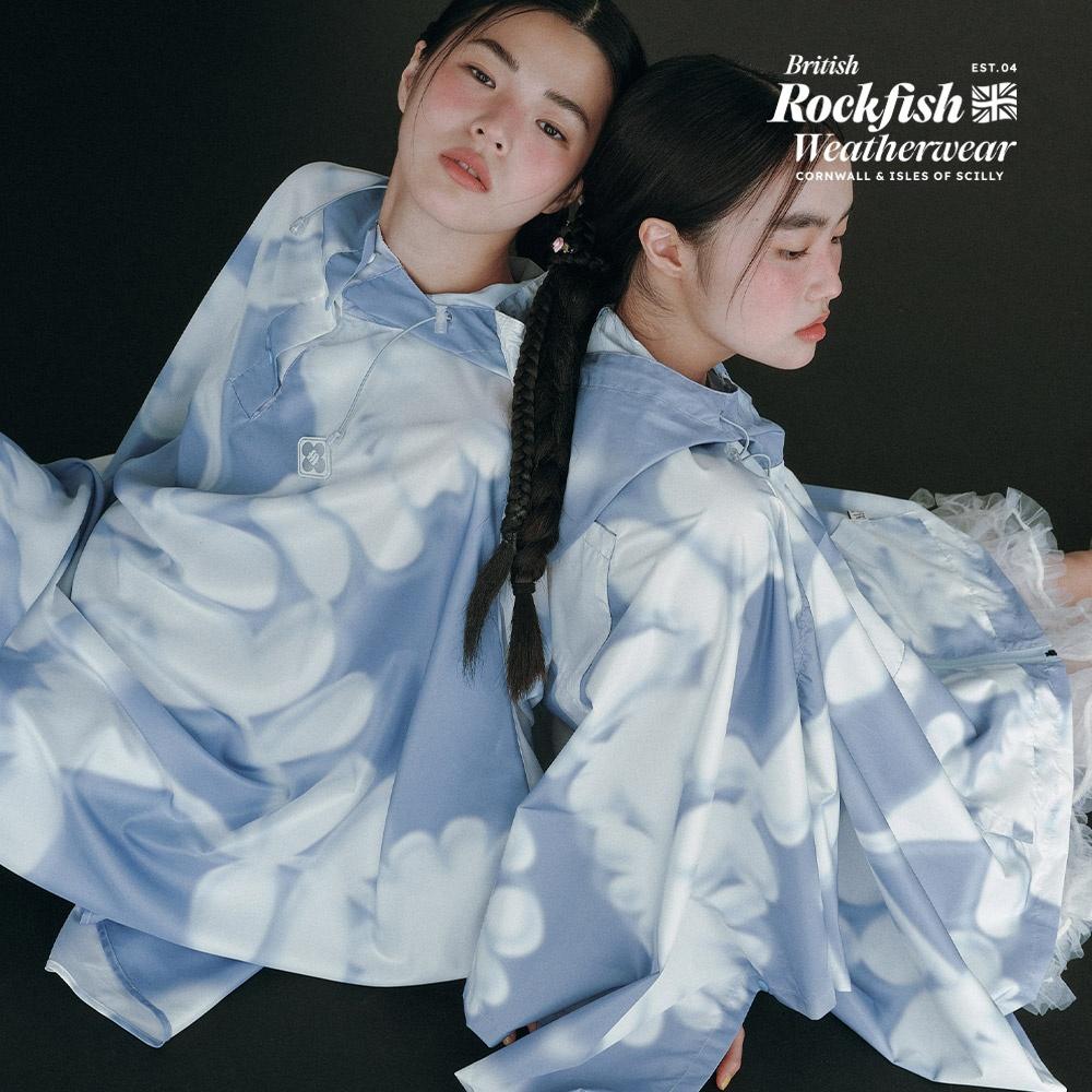 [X MINJUKIM] FLORAL GRAPHIC PACKABLE PONCHO - 3color