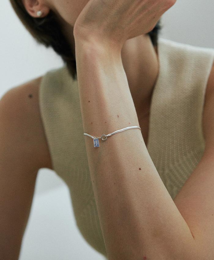 [3차 리오더][925 silver] Huit.silver.93 / flat soir bracelet