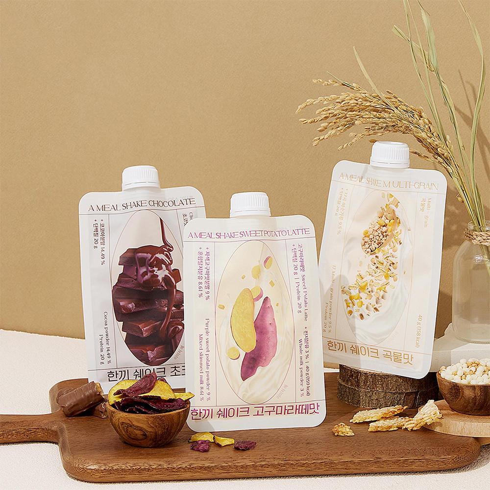[감사제 이벤트] 단백질 20g 다이어트 한끼 쉐이크 3종 (곡물,초코,고구마라떼) [원산지:국산]