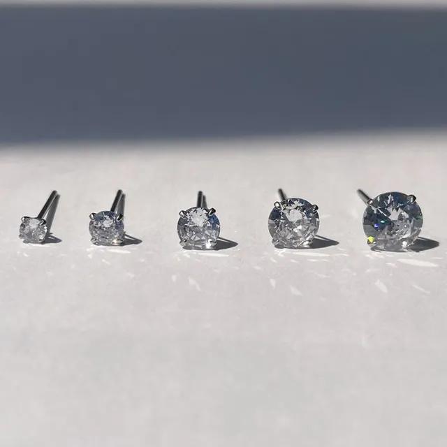 써지컬스틸 베이직 큐빅 귀걸이